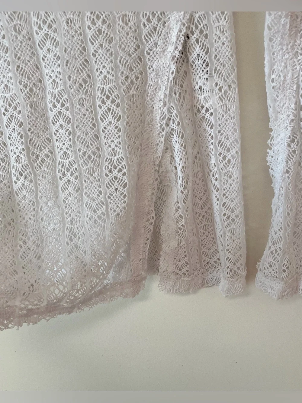 Free People On The Road Twisted Lace Top Size Small Women's Ivory